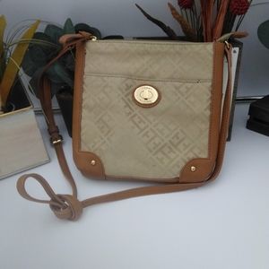 Tommy Hilfiger classic look clutch overarm bag beige handbag